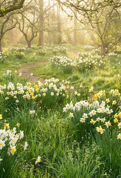 Natuurlijke tuin — Vroege Lente