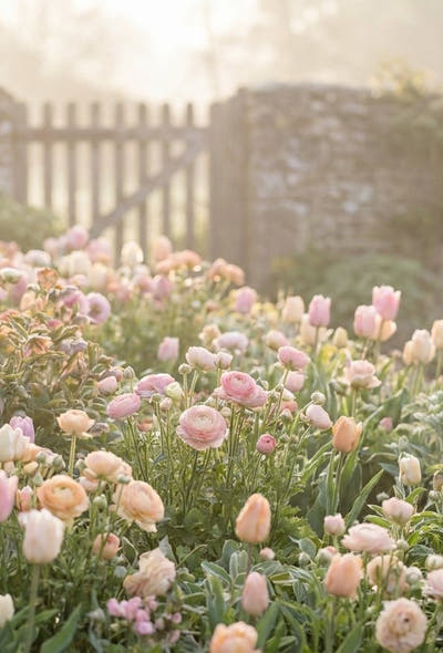 Romantische tuin — Roze Wolk