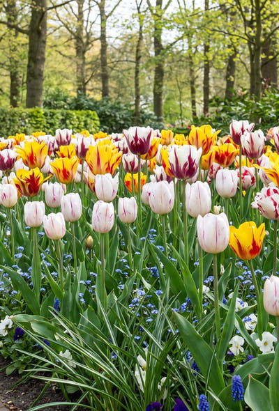 Jardin coloré — Massif arc-en-ciel