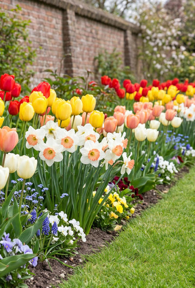 Jardin romantique — Massif chaleureux