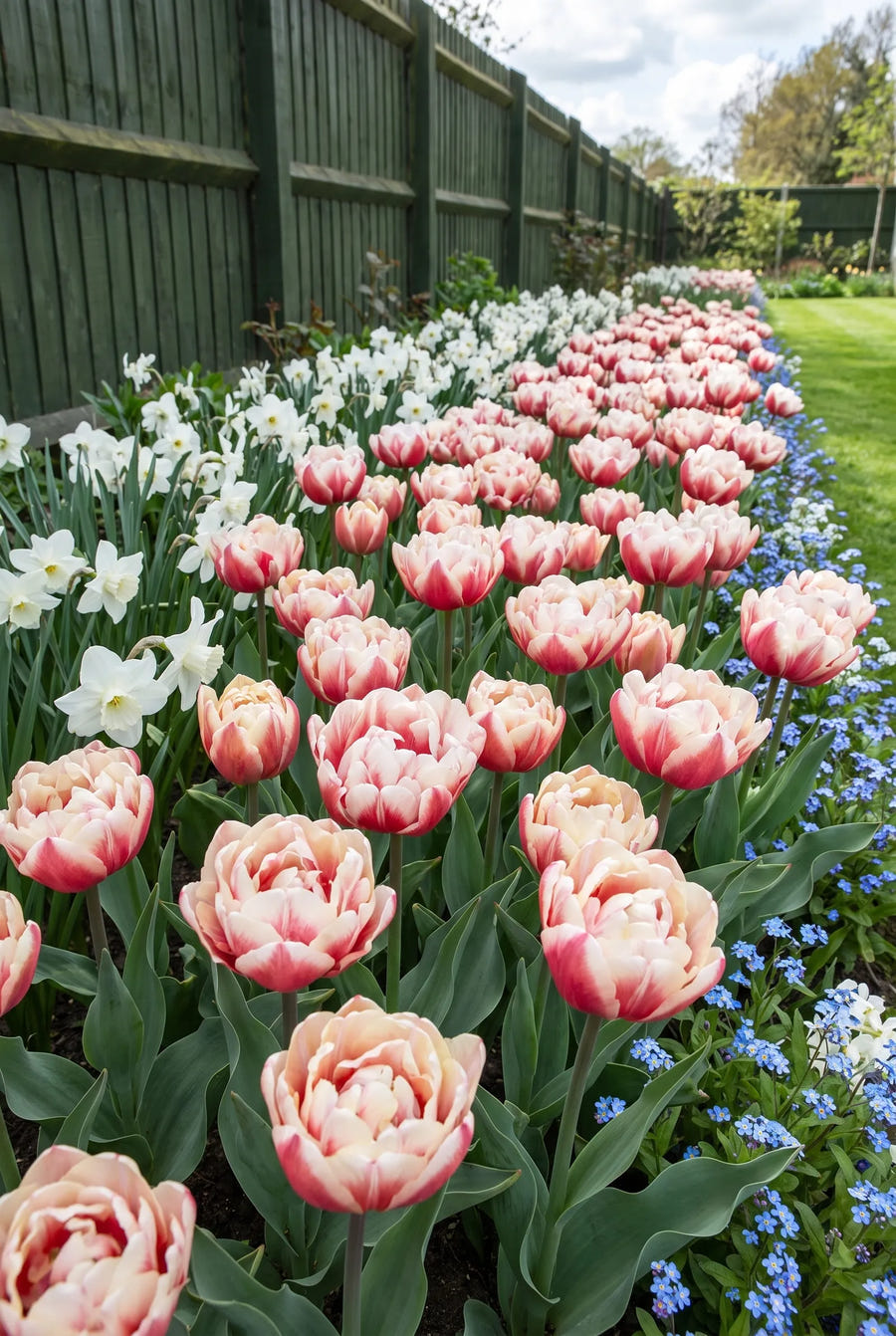 Tulipa Columbus — groep in de tuinborder