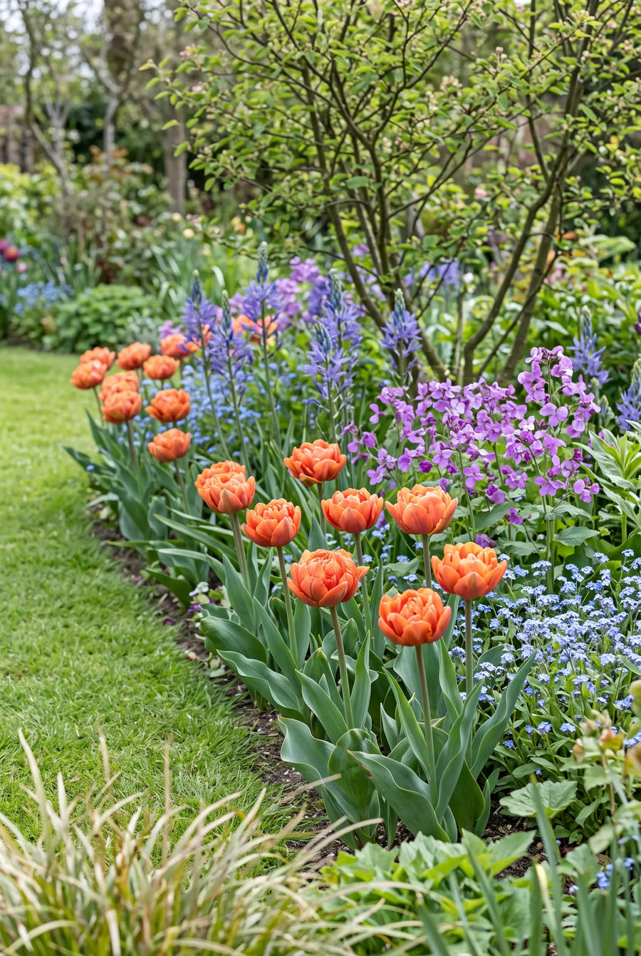 Tulipa Orca — groep in de tuinborder