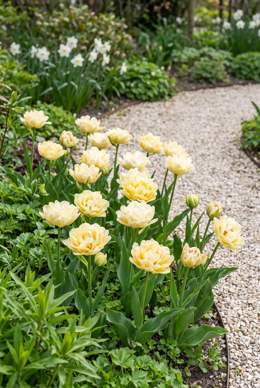 Tulipa Verona — groep in de tuinborder