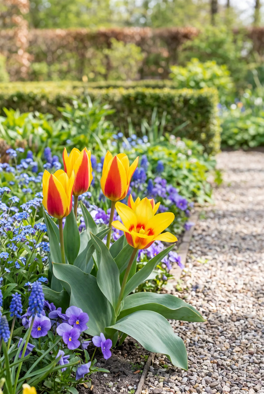 Tulipa Stresa — in de border