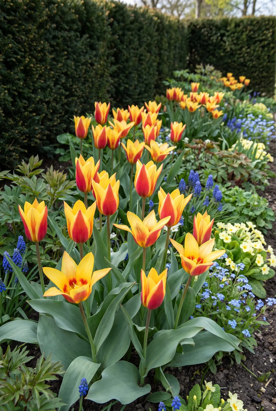 Tulipa Stresa — groep in de tuinborder