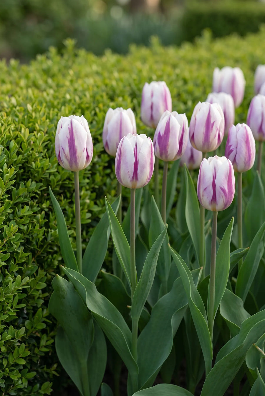 Tulipa Flaming Flag — in de border