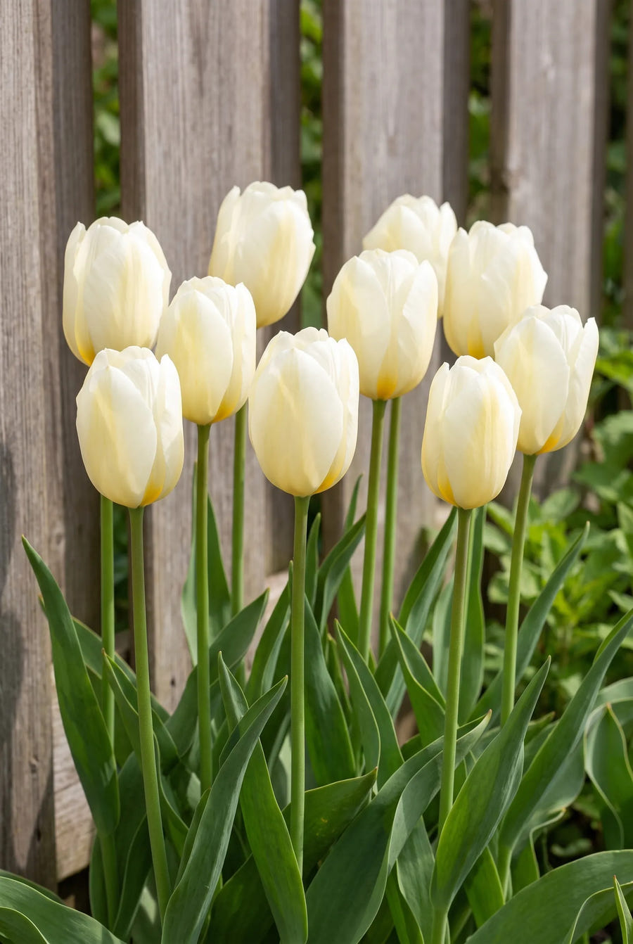Tulipa Francoise — groep in de tuinborder
