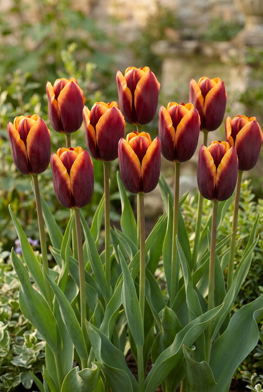 Tulipa Muvota — groep in de tuinborder