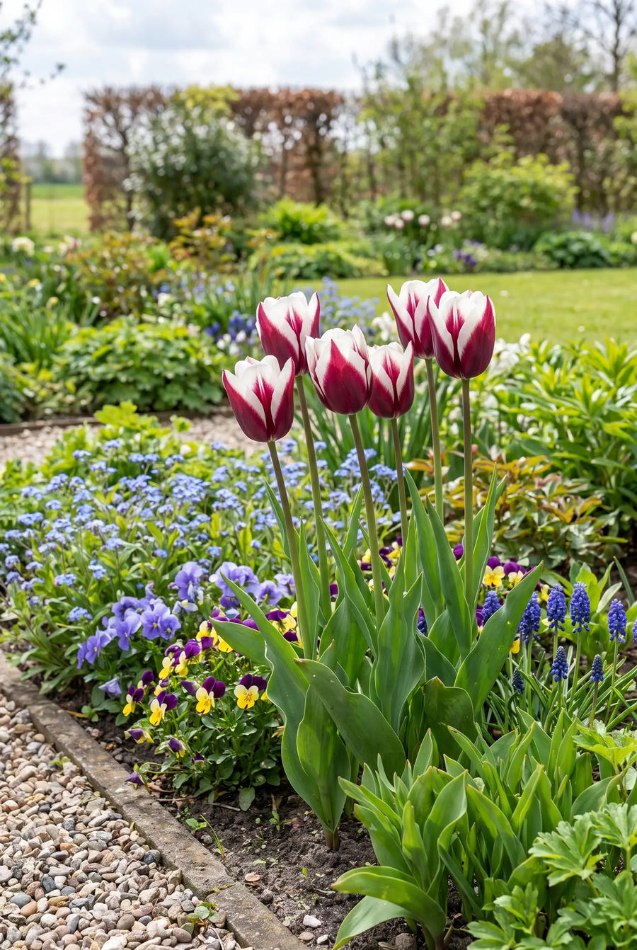 Tulipa Spitsbergen — in de border