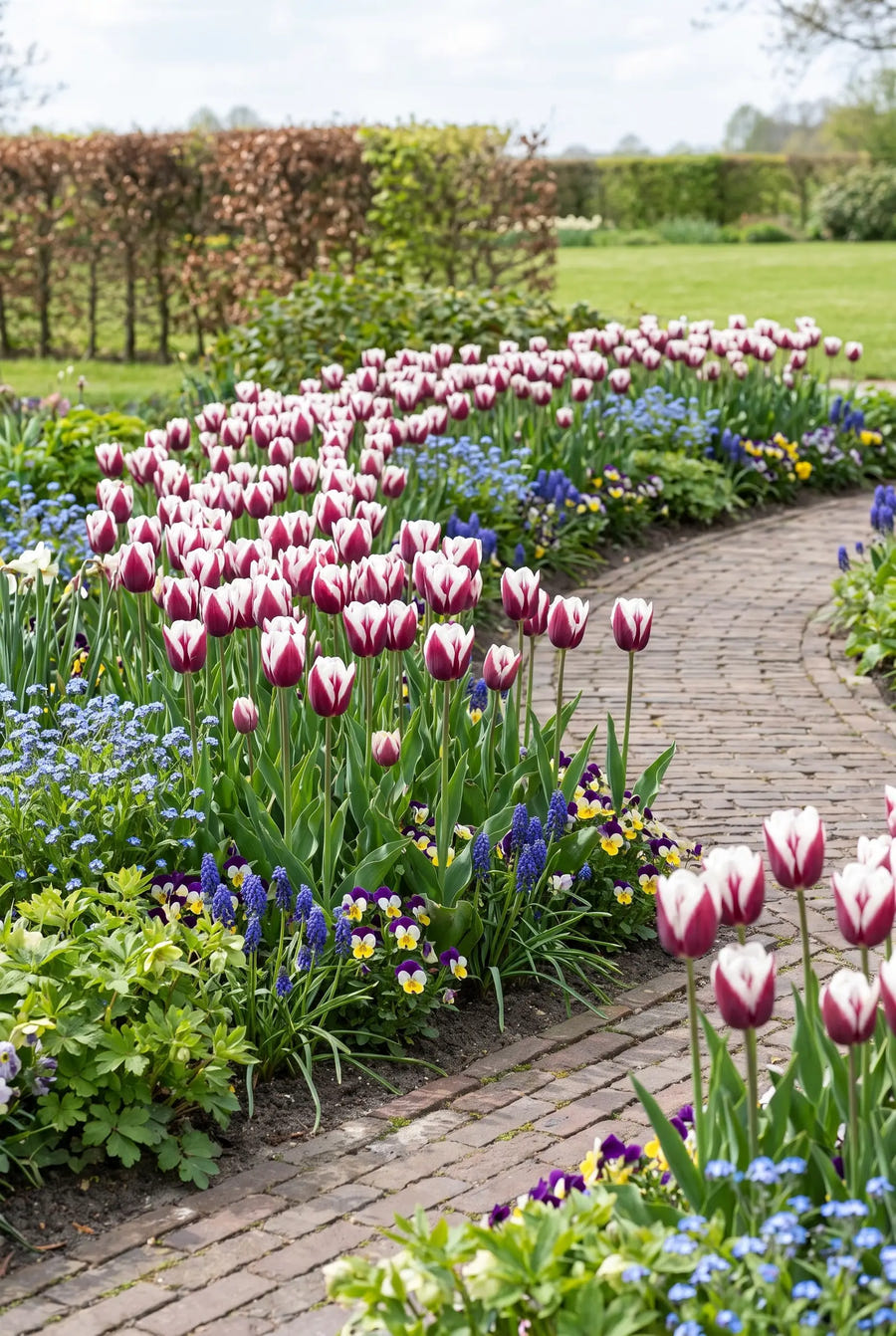 Tulipa Spitsbergen — groep in de tuinborder