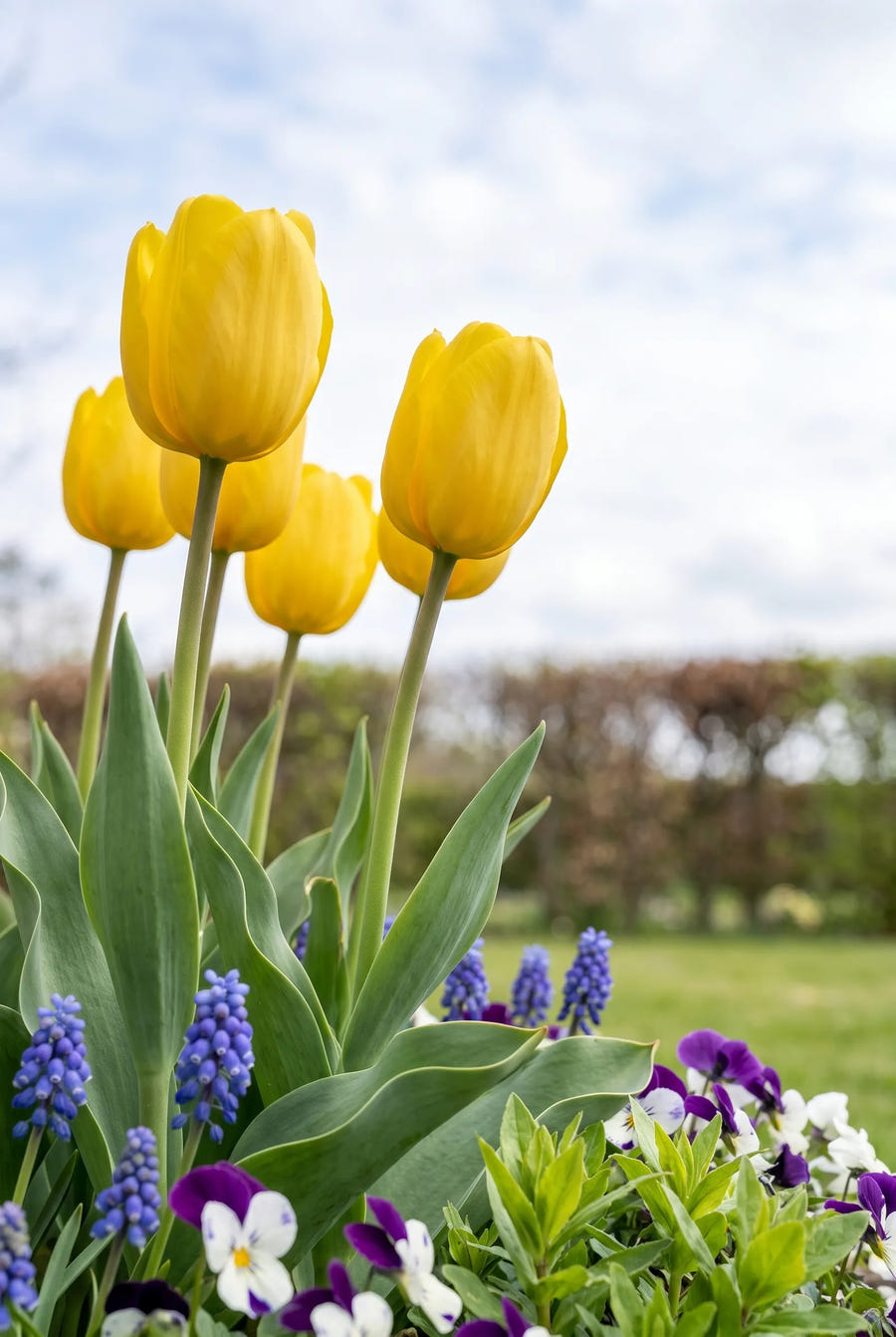 Tulipa Strong Gold — in de tuin