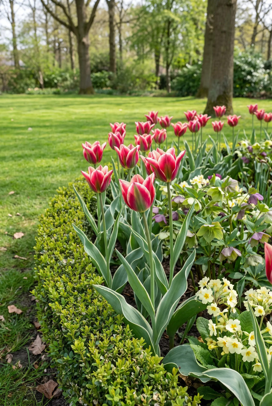 Tulipa Esperanto — groep in de tuinborder