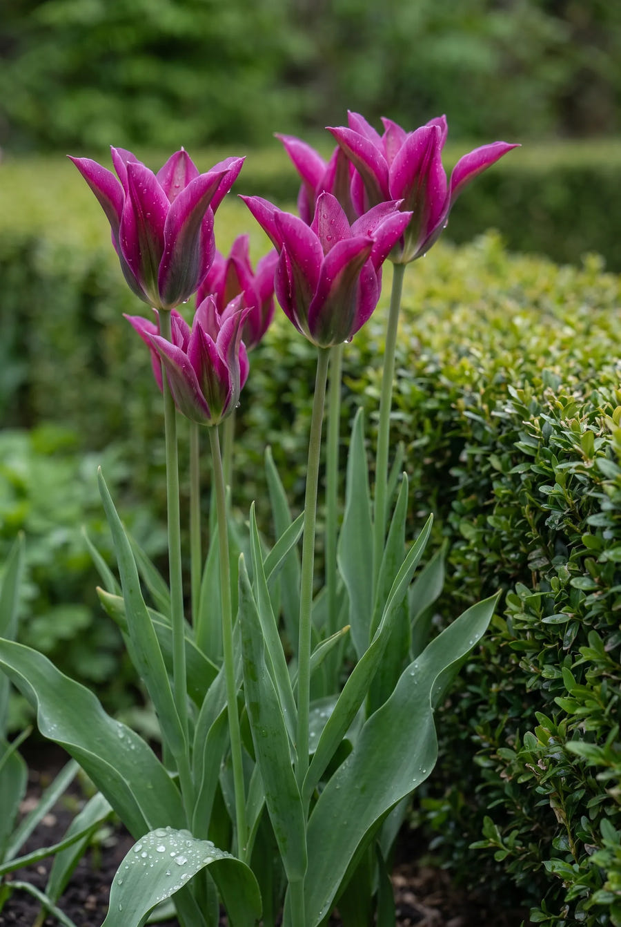 Tulipa Purple Doll — in de border