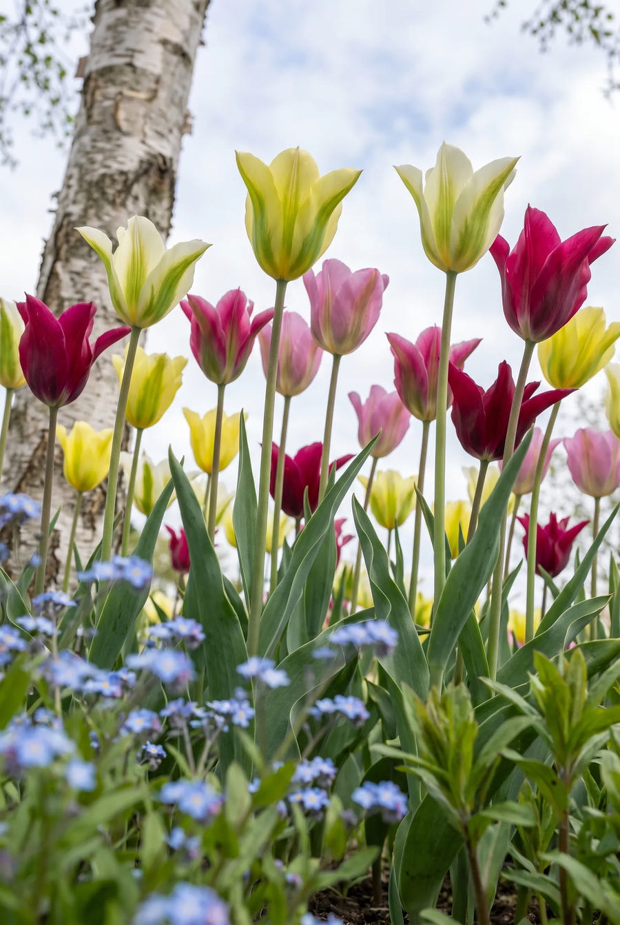 Tulipa Viridiflora Mixed — in de tuin