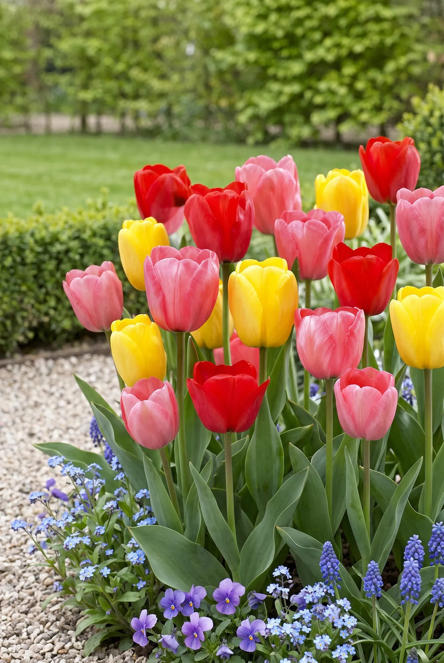 Tulipa Darwin Hybrid Mixed in de border