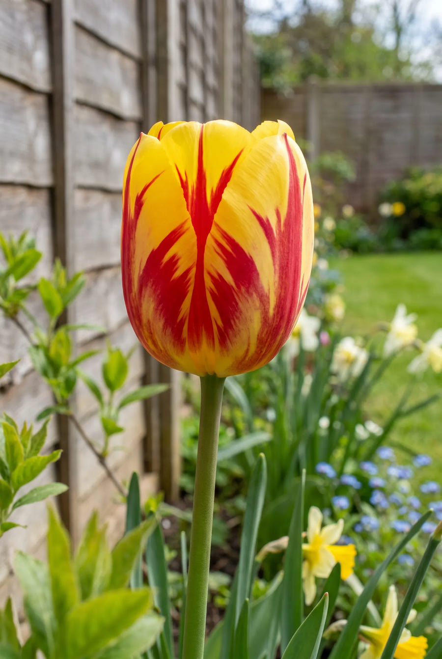 Tulipa Single Late Mixed close-up van de bloem