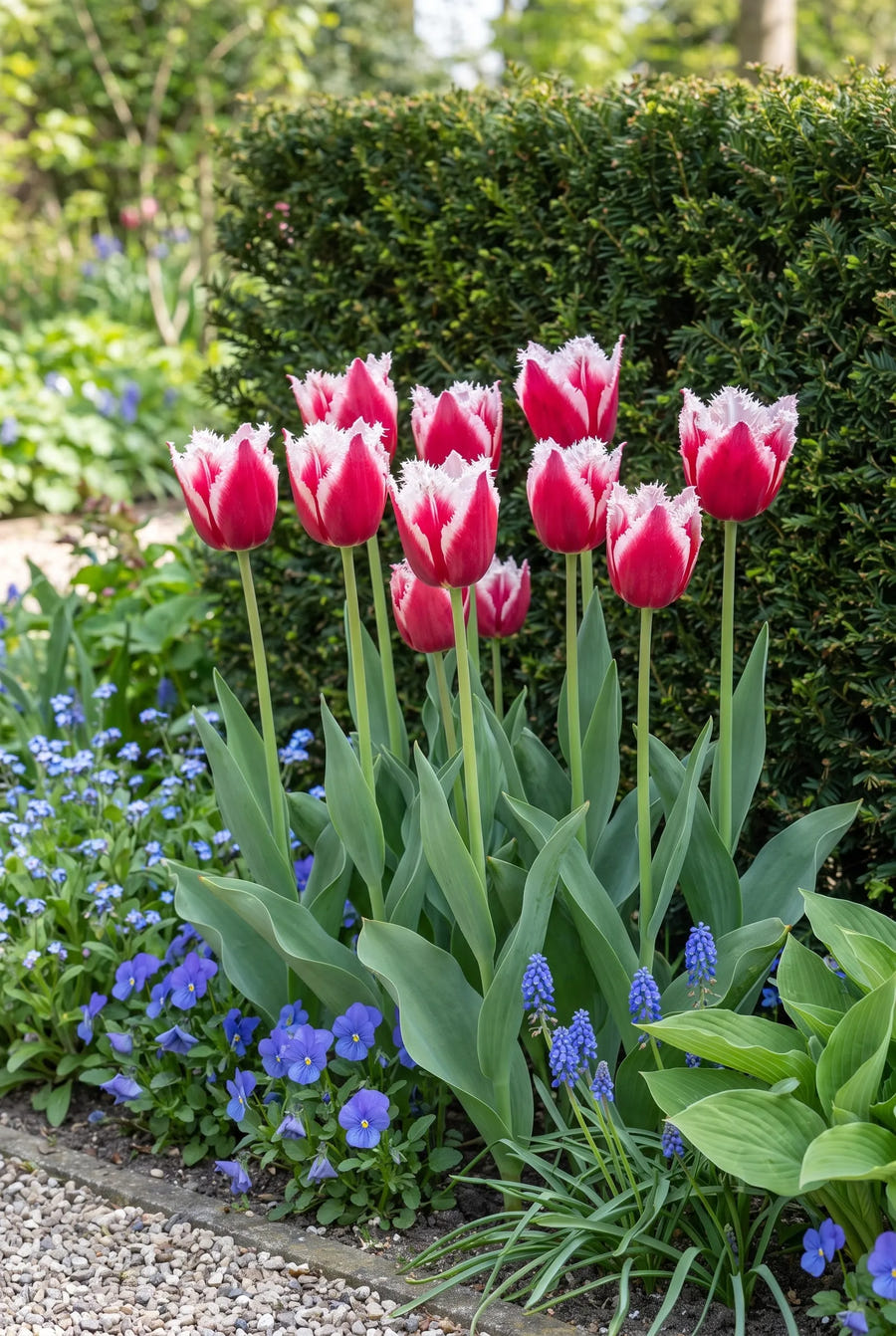 Tulipa Canasta in de border