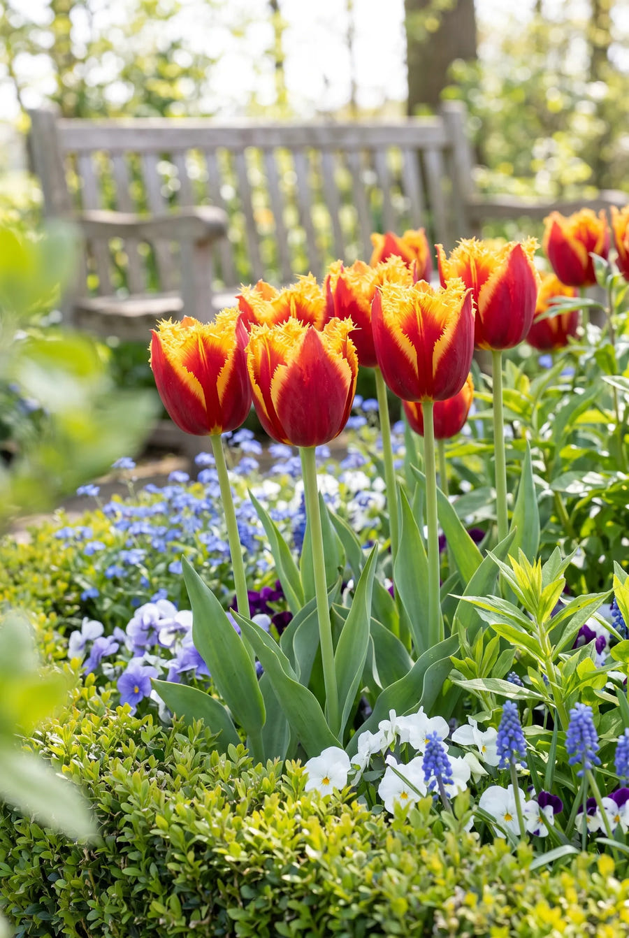 Tulipa Fabio in de border
