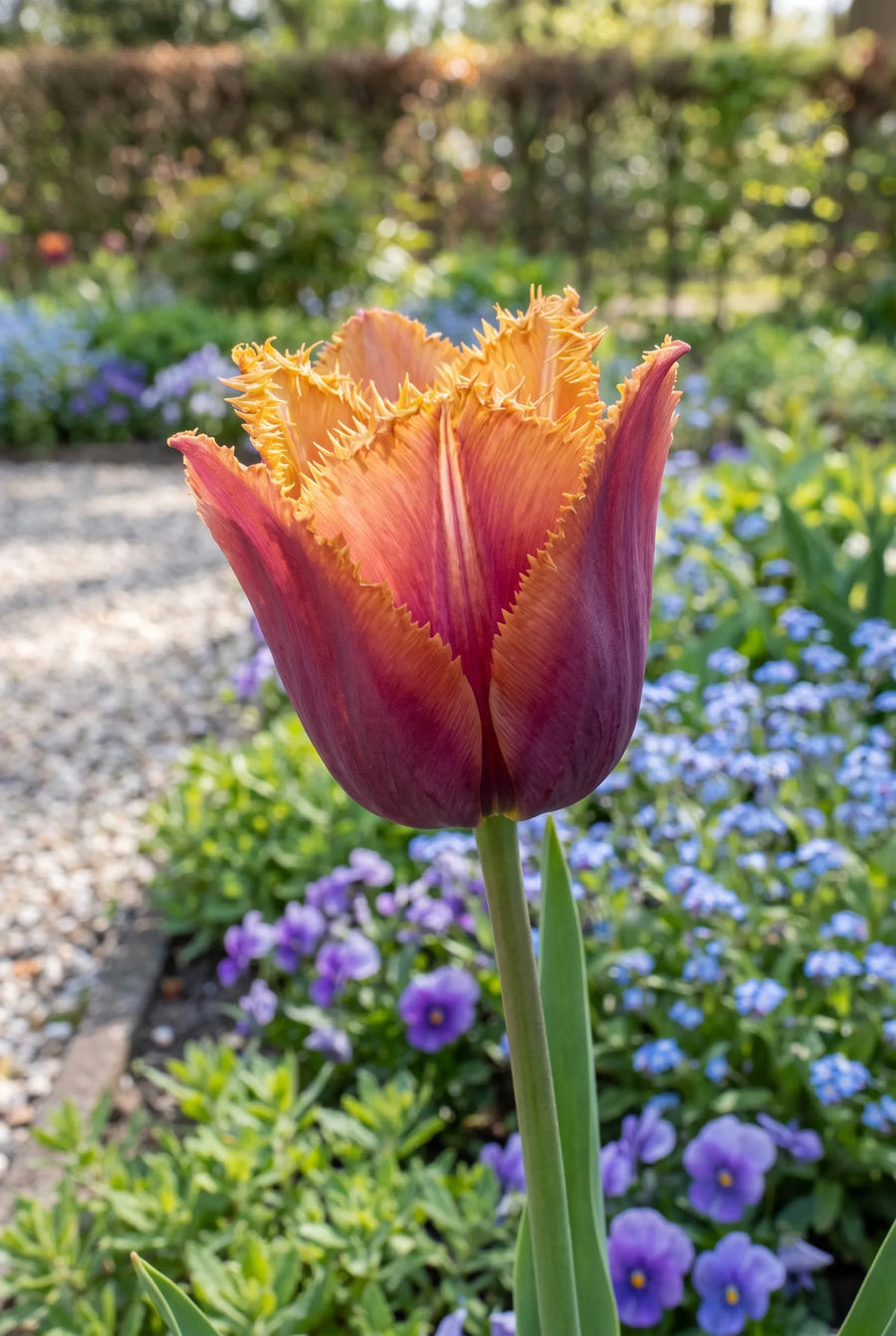 Tulipa Louvre Orange — close-up van de bloem