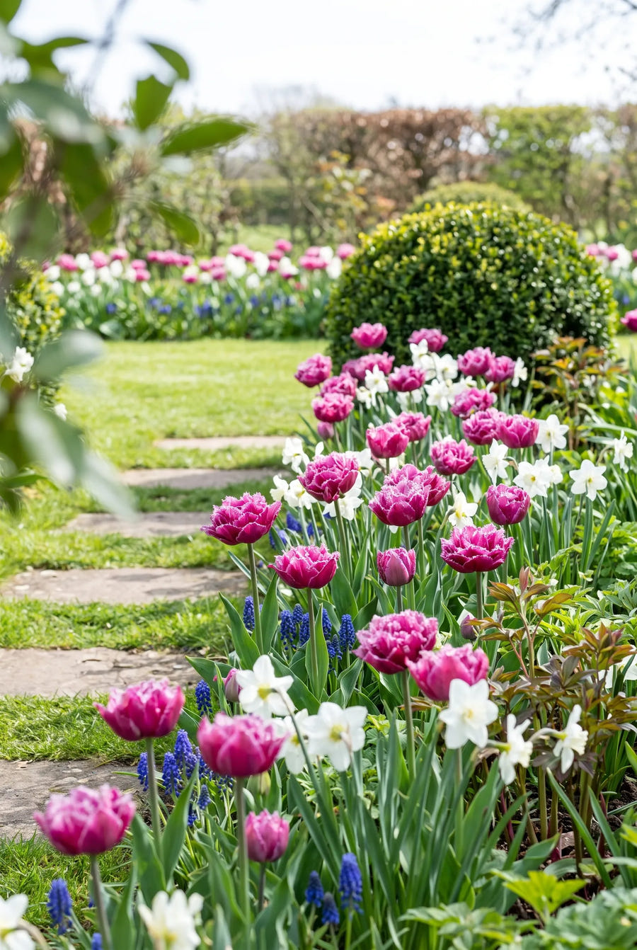 Tulipa Matchpoint premium — groep in de tuinborder