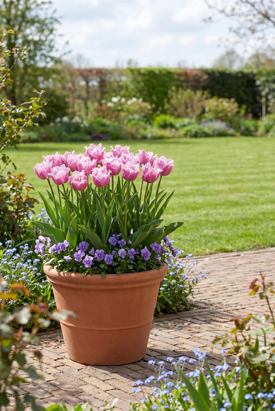 Tulipa Perth — in pot op terras