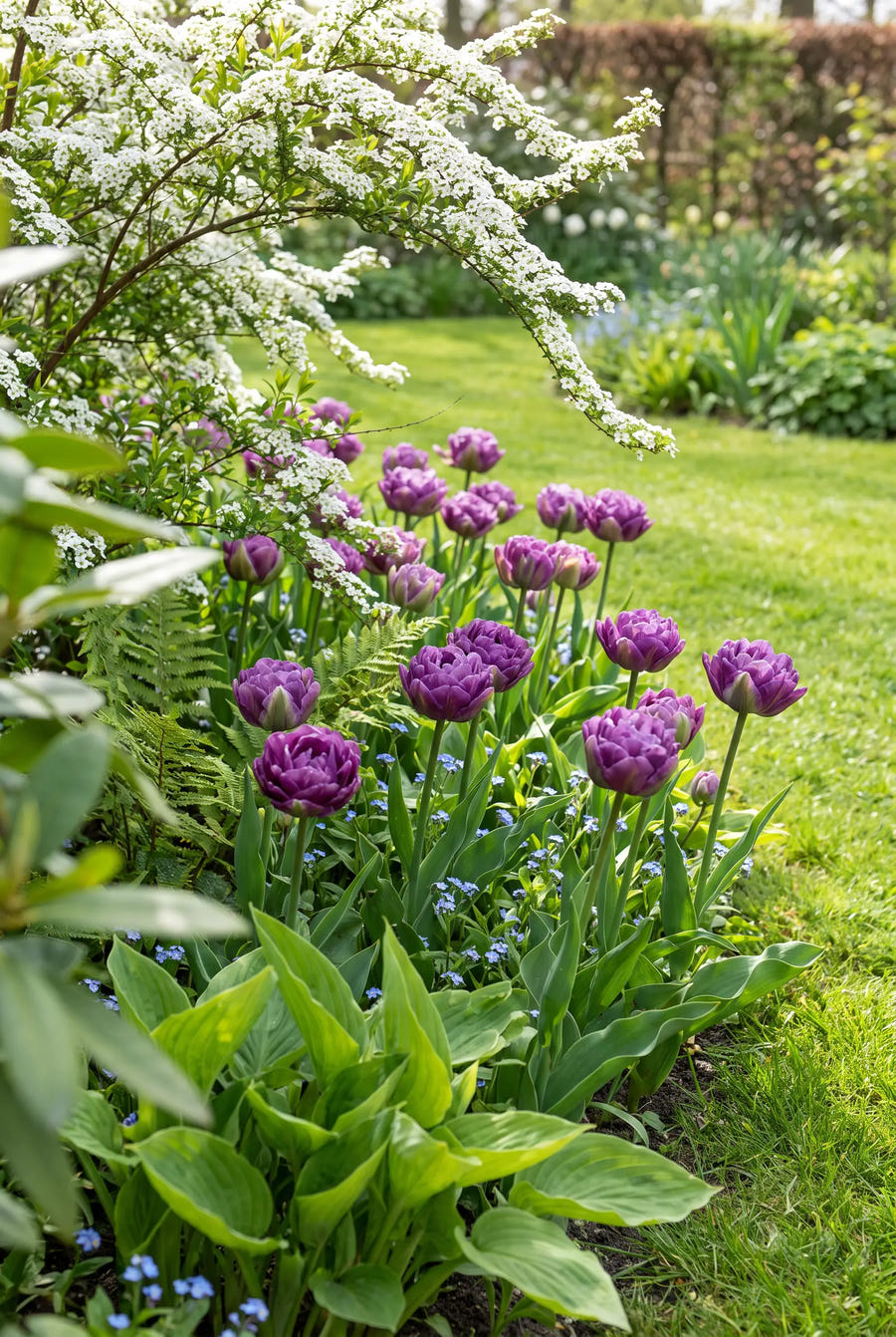 Tulipa Blue Wow premium — groep in de tuinborder