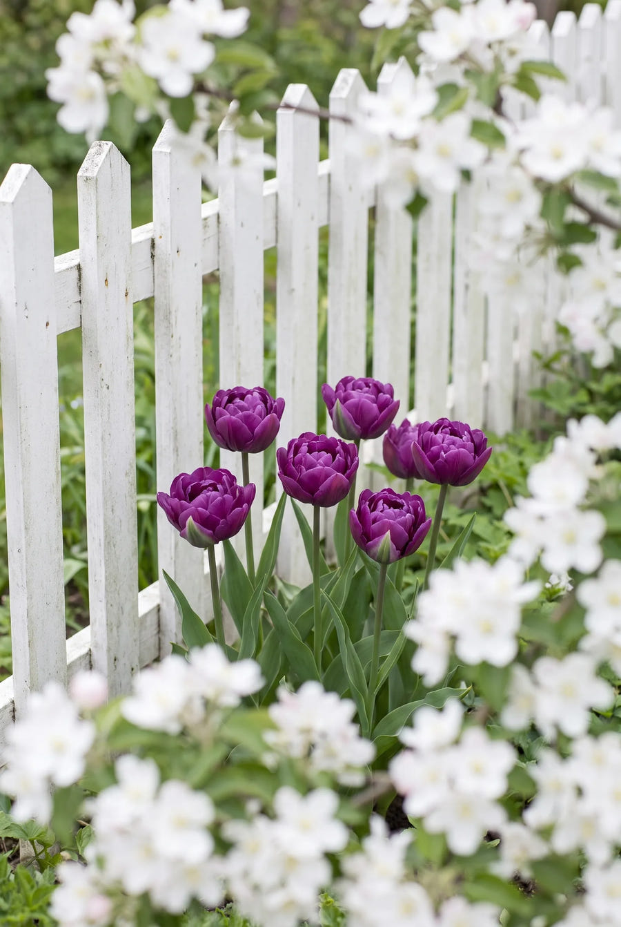 Tulipa Negrita Double — in de tuin