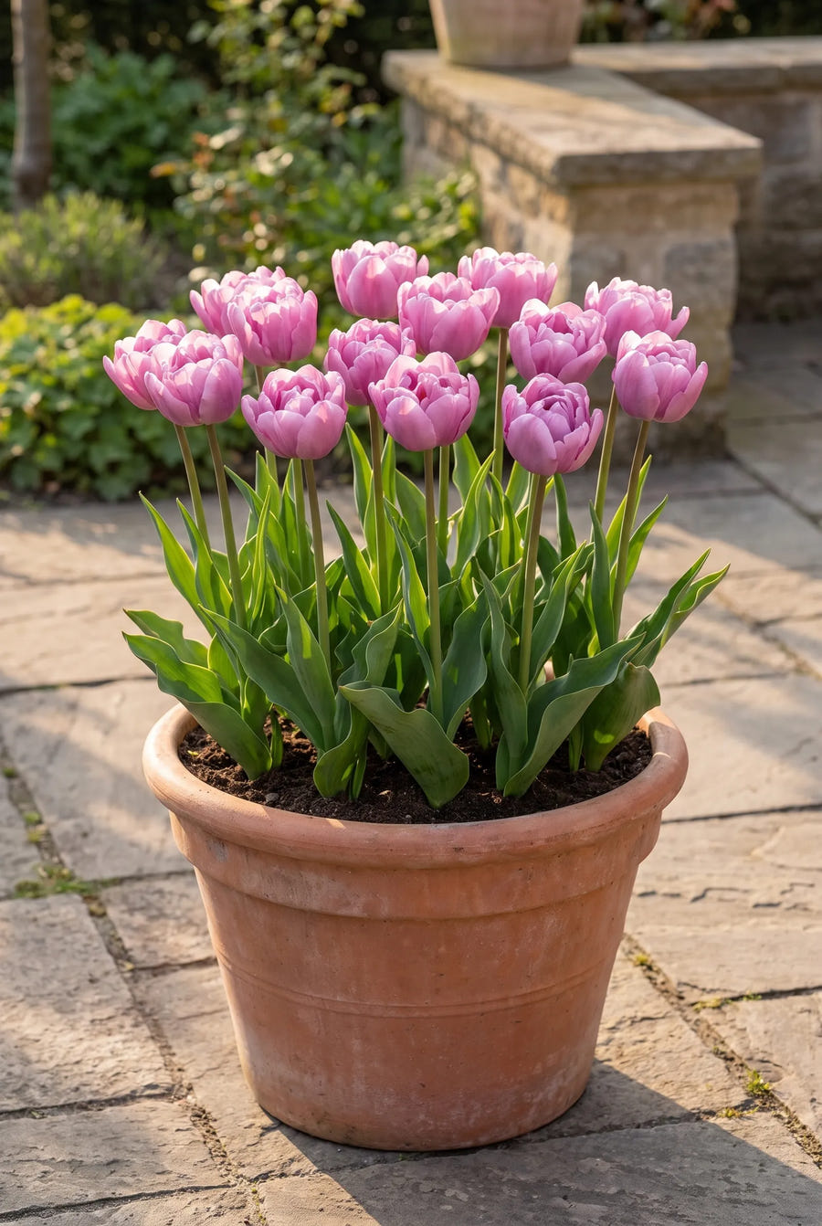 Tulipa Table Dance — in pot op terras