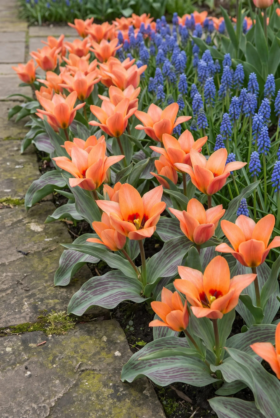 Tulipa Orange Toronto — groep in de tuinborder