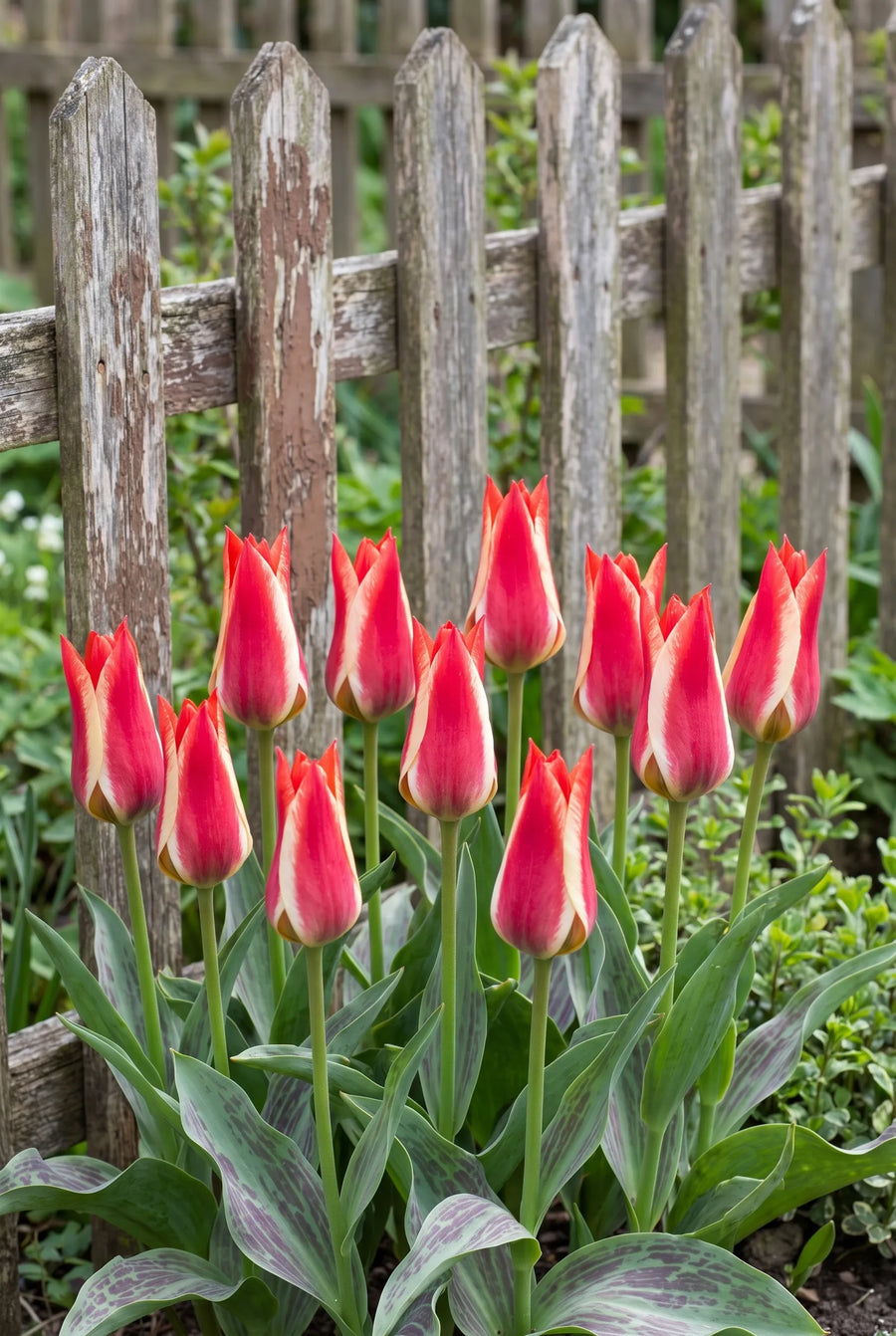 Tulipa Pinocchio — groep in de tuinborder