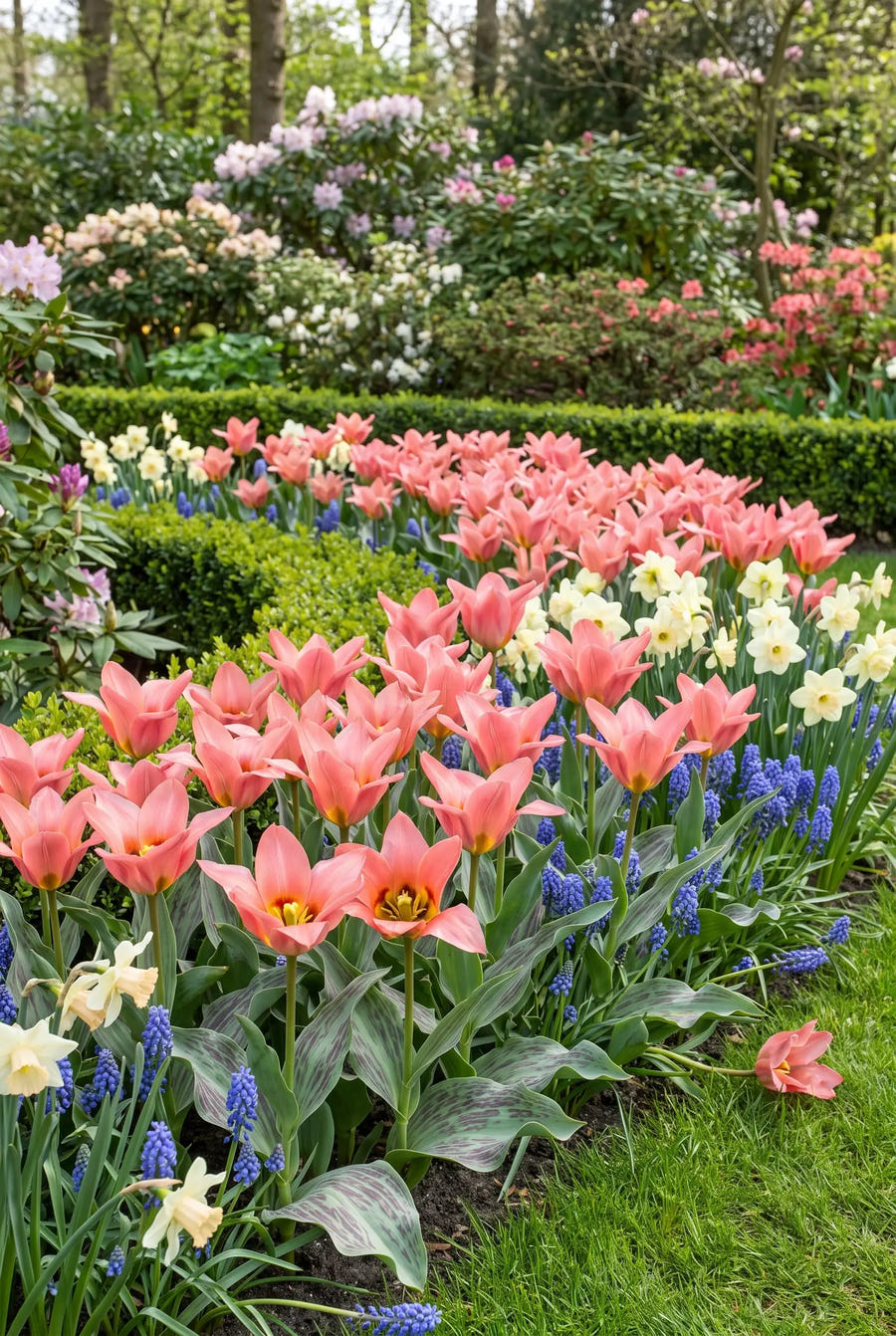 Tulipa Toronto — groep in de tuinborder