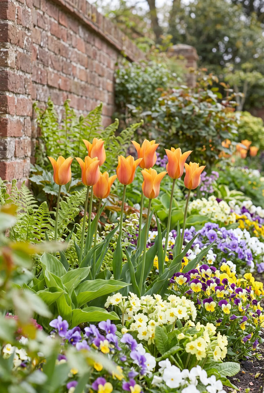 Tulipa Ballerina — groep in de tuinborder