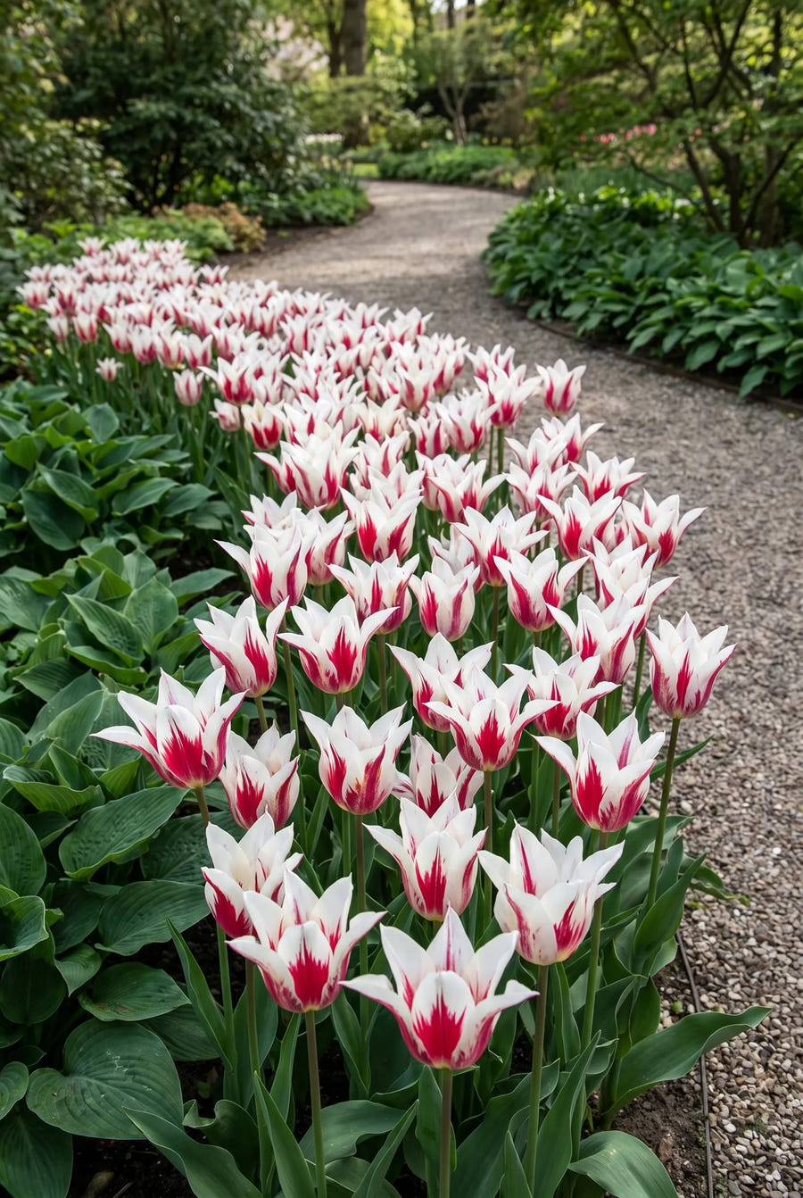 Tulipa Marilyn — groep in de tuinborder