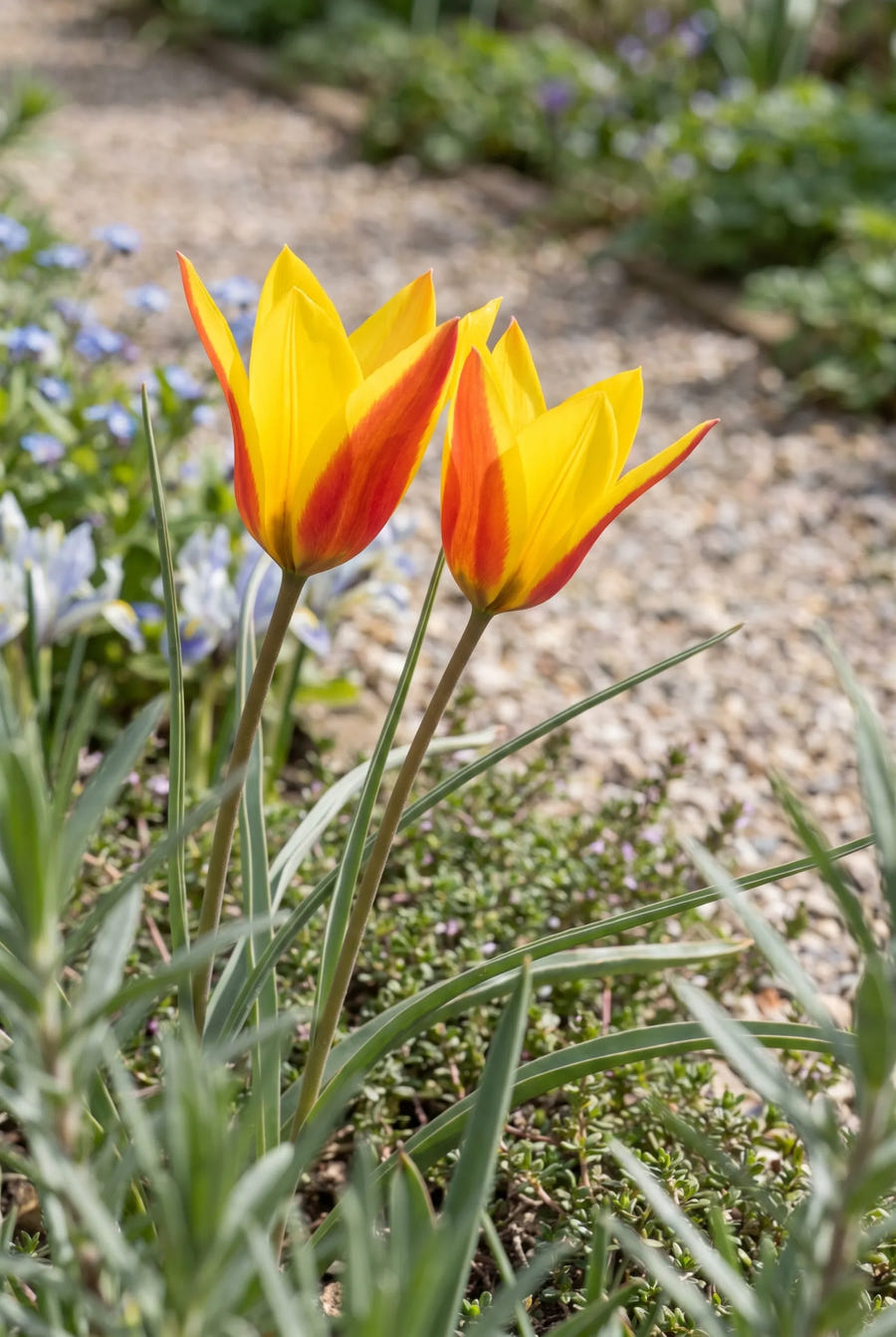 Tulipa Clusiana Tubergens Gem — close-up van de bloem