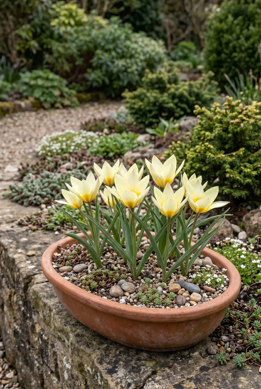 Tulipa Honky Tonk — in pot op terras