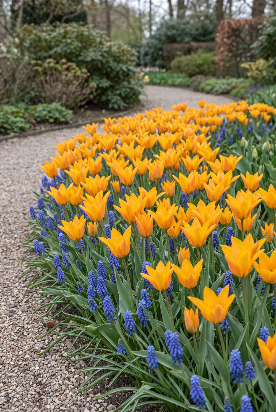 Tulipa Shogun — groep in de tuinborder