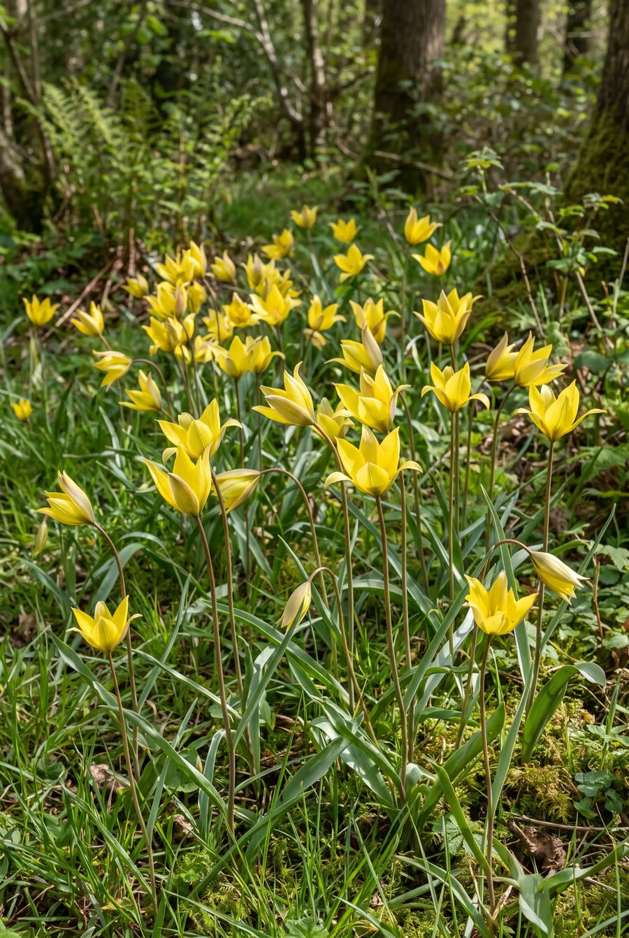 Tulipa Sylvestris — in de border
