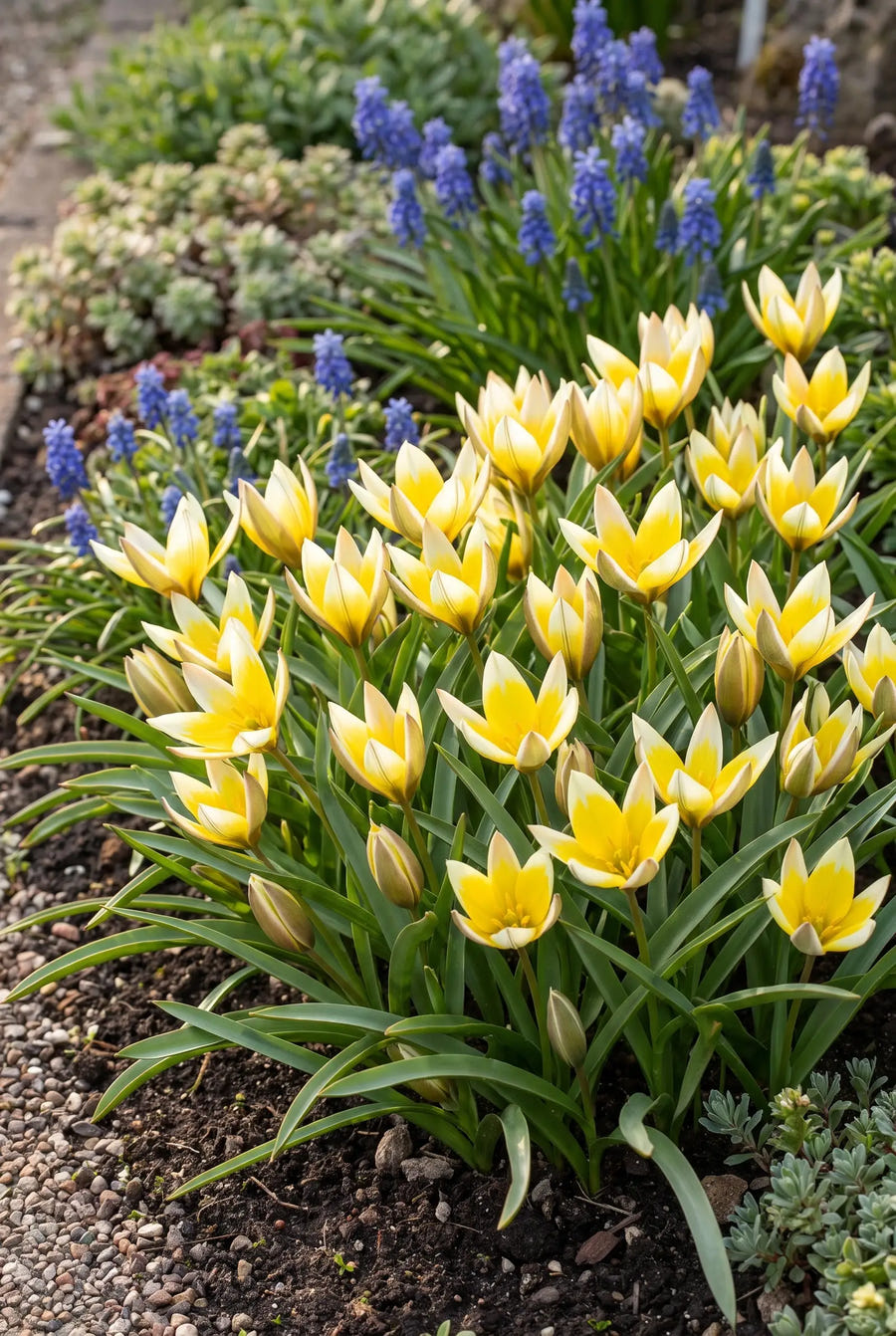 Tulipa Tarda — in de border