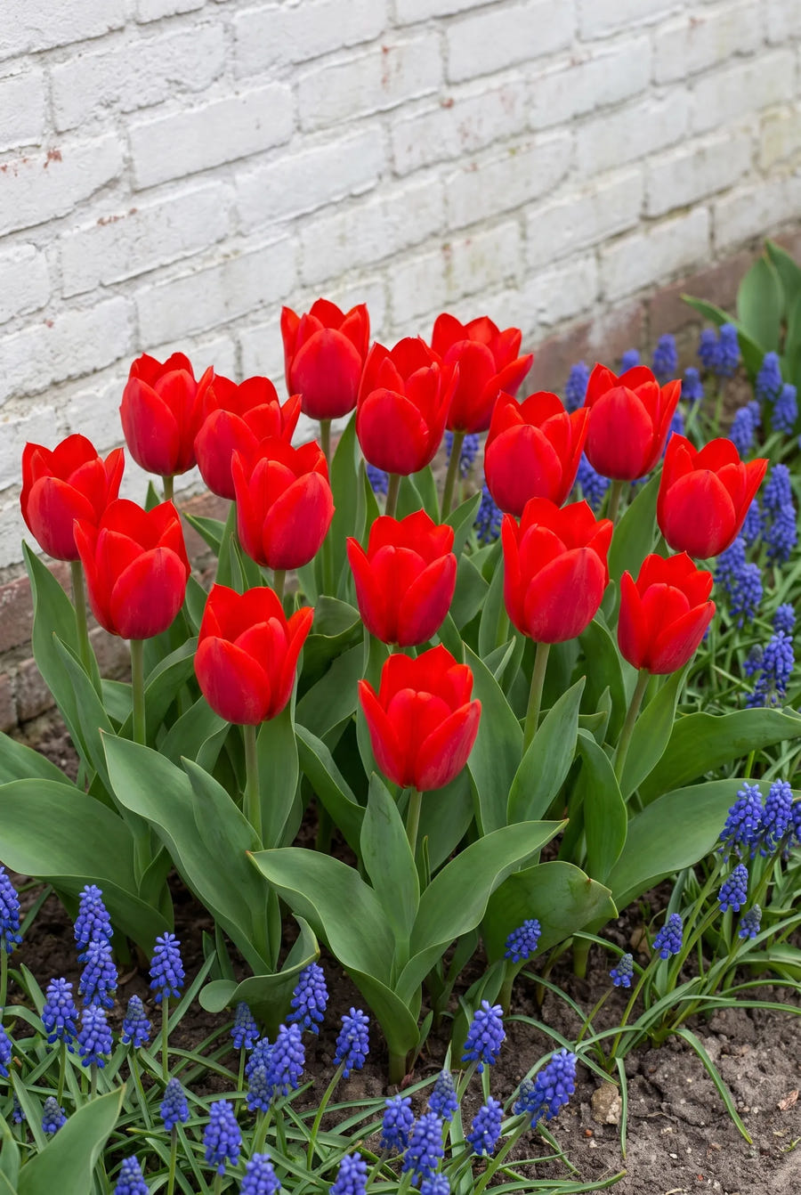 Tulipa Zwanenburg Tubergiana — in de border