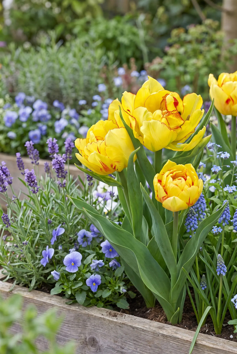 Tulipa Aquilla — in de border