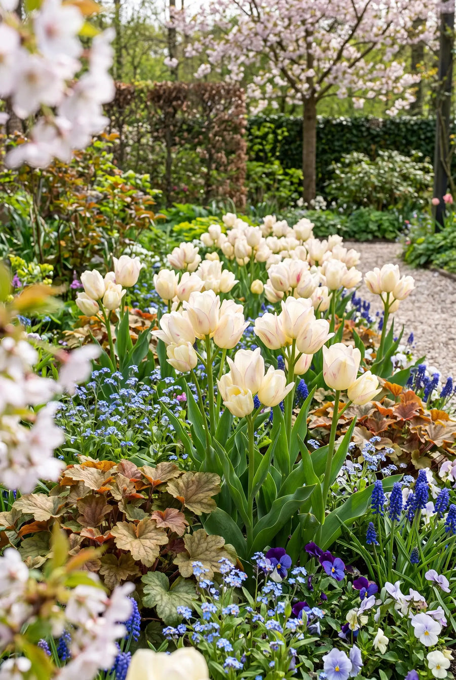 Tulipa Candy Club — groep in de tuinborder