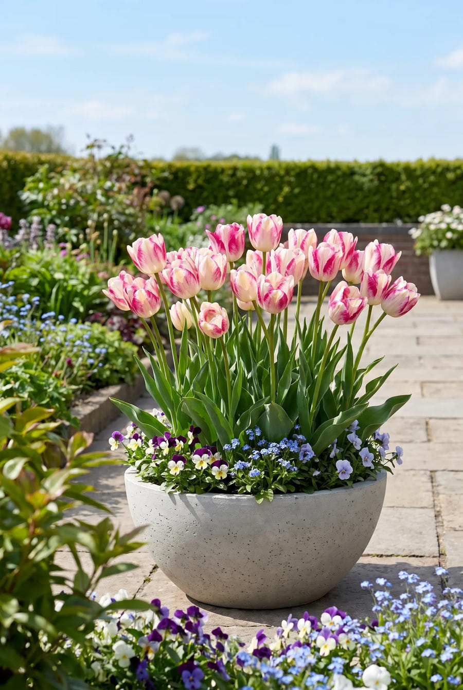 Tulipa Dream Club — in pot op terras