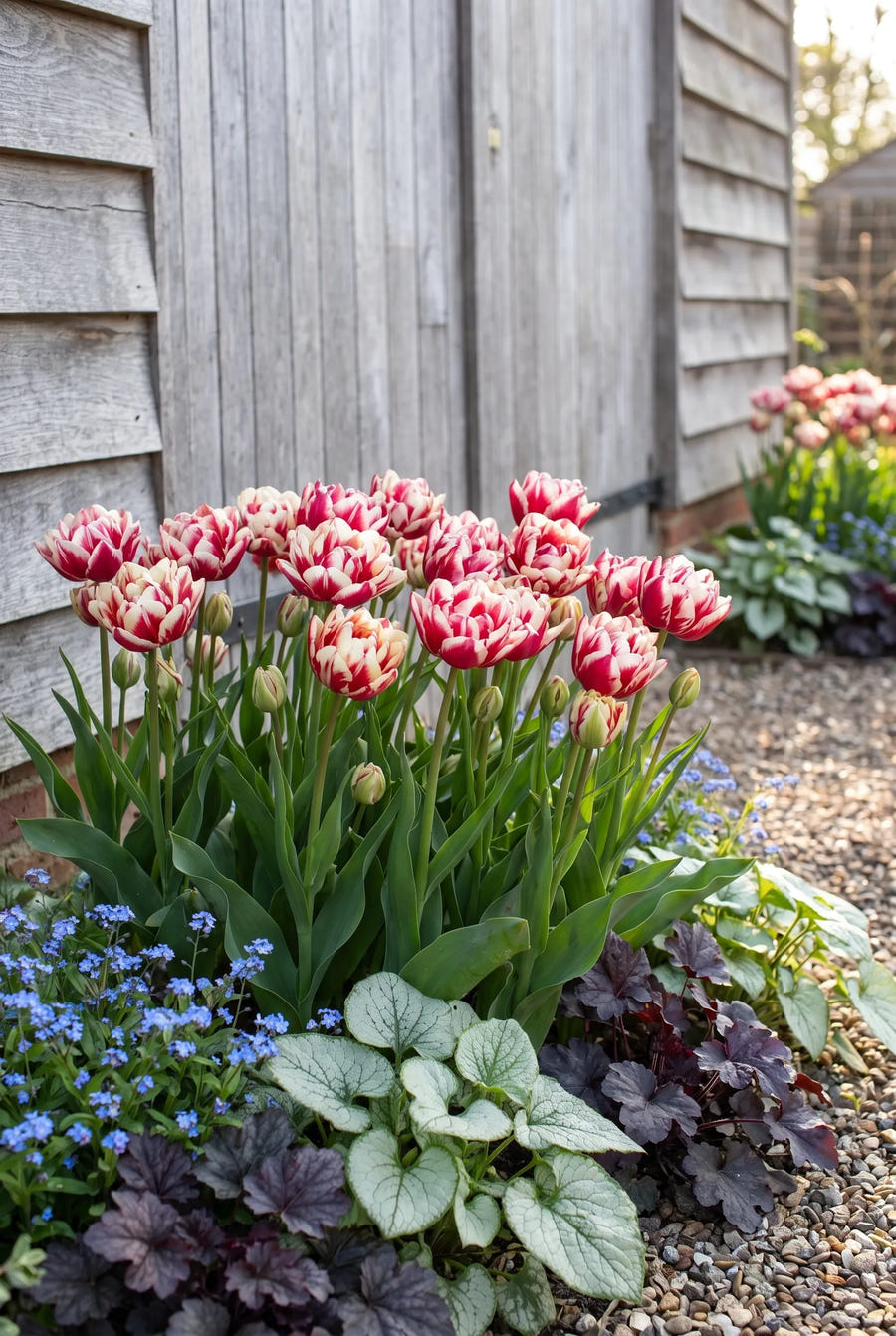 Tulipa Flaming Club — in de border