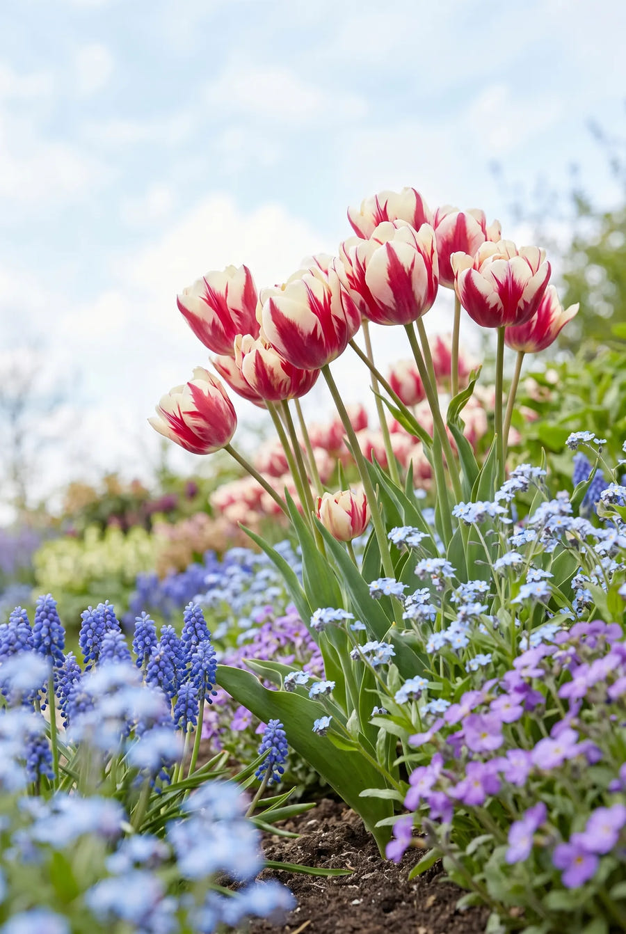 Tulipa Flaming Club — in de tuin