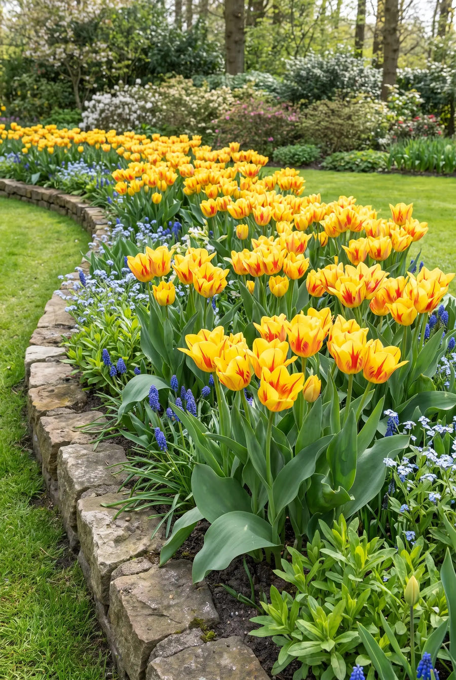 Tulipa Wonder Club — groep in de tuinborder