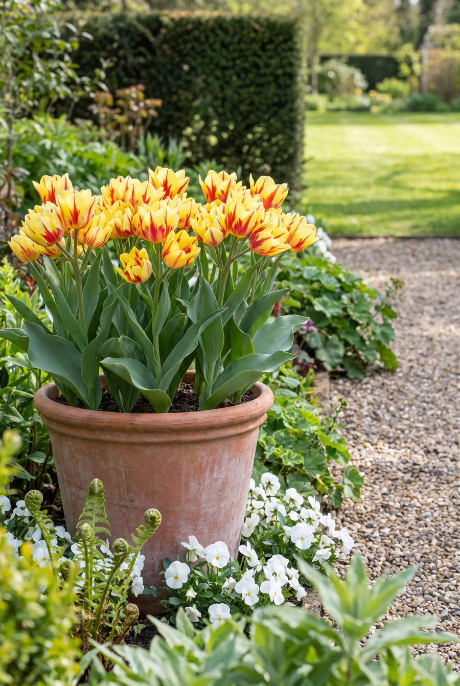 Tulipa Wonder Club — in pot op terras