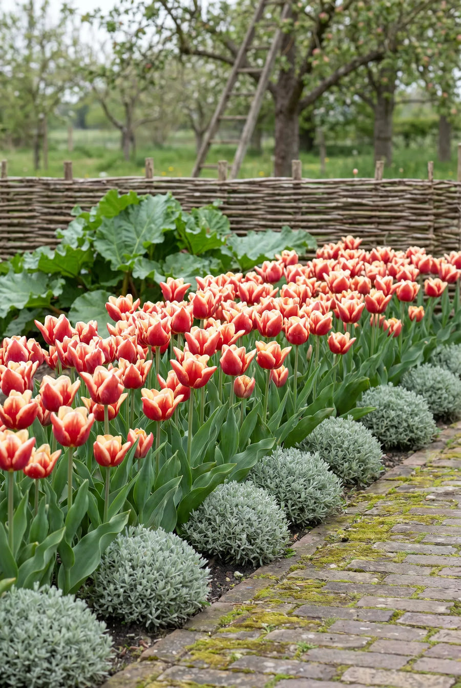 Tulipa Elegant Crown — groep in de tuinborder