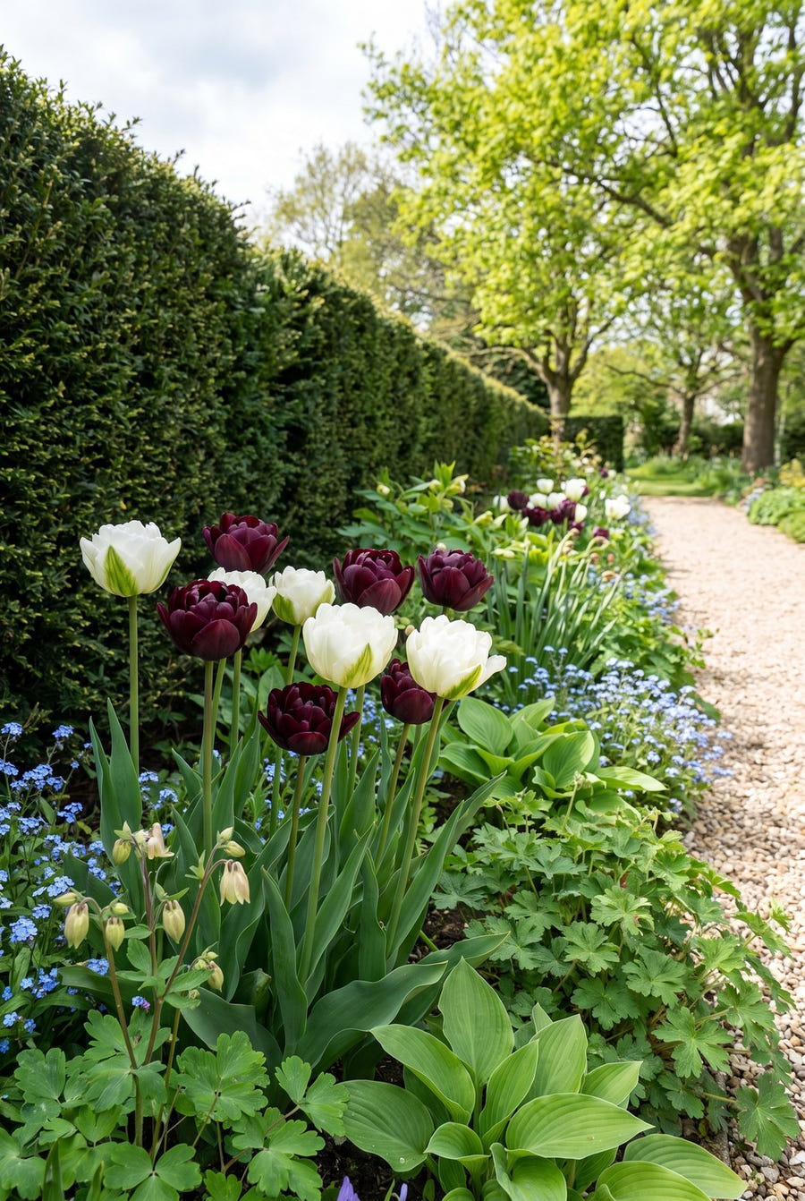 Tulipa Charming — in de border