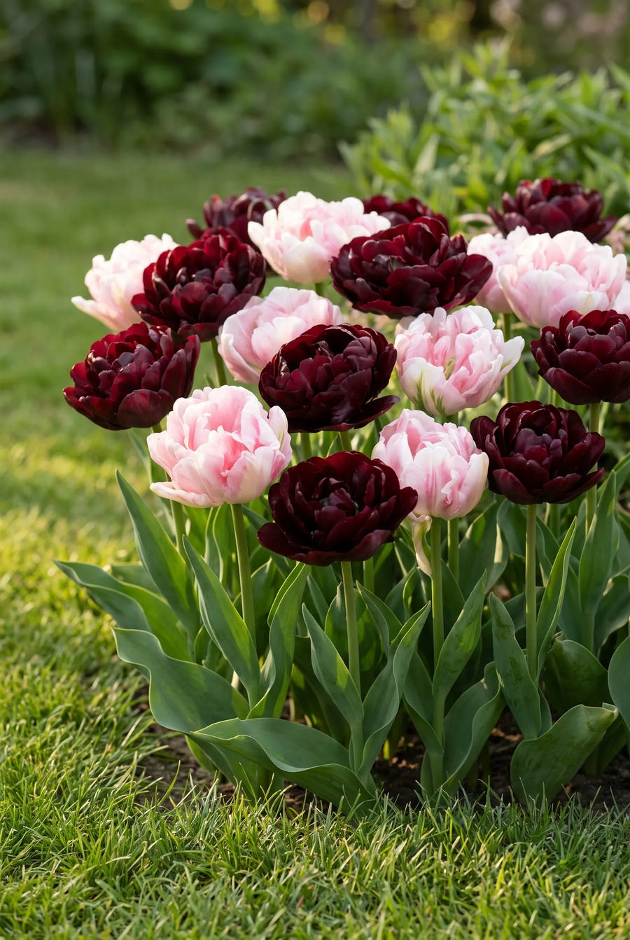 Tulipa Double Dutch — groep in de tuinborder