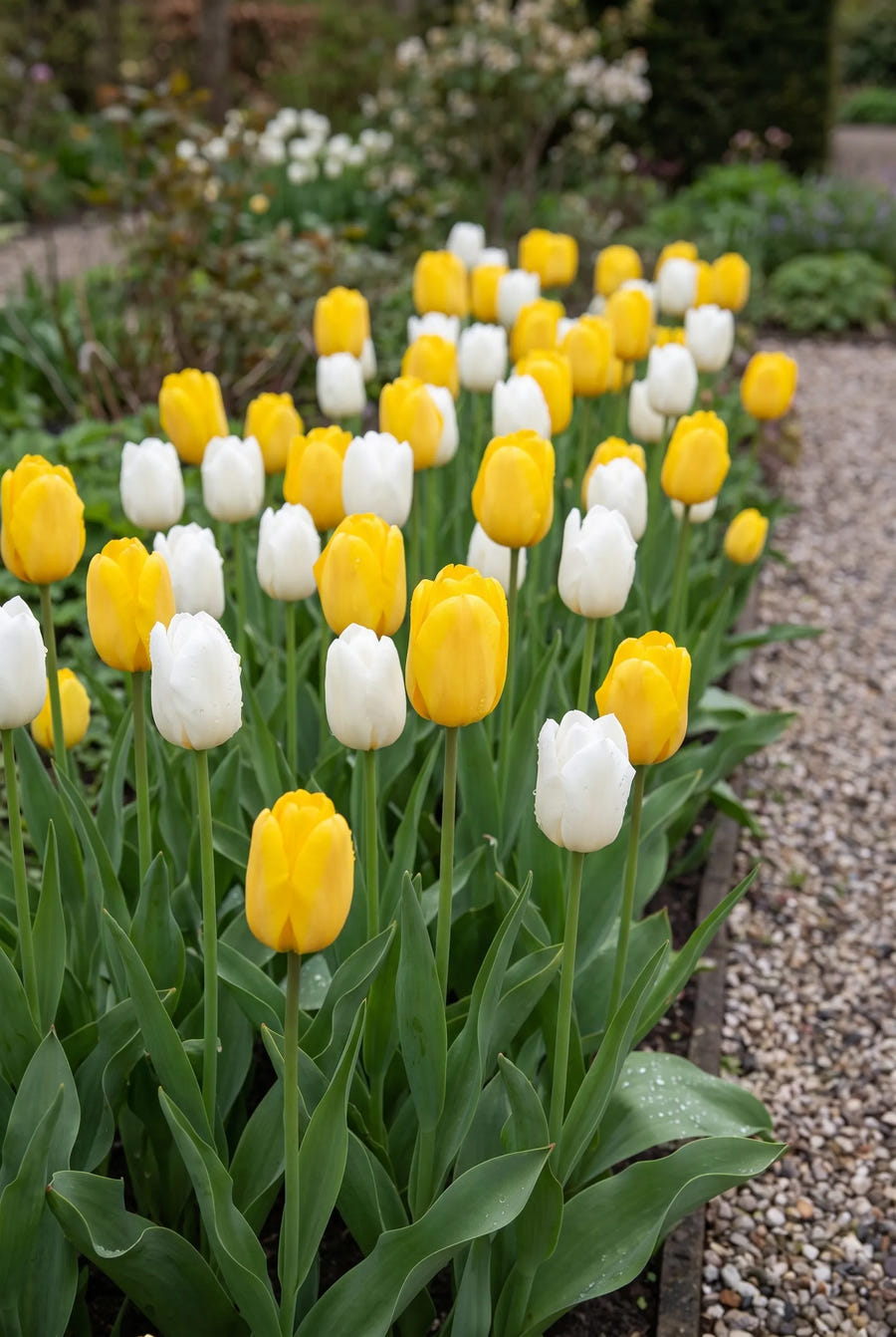 Tulipa Early Sunshine — in de tuin